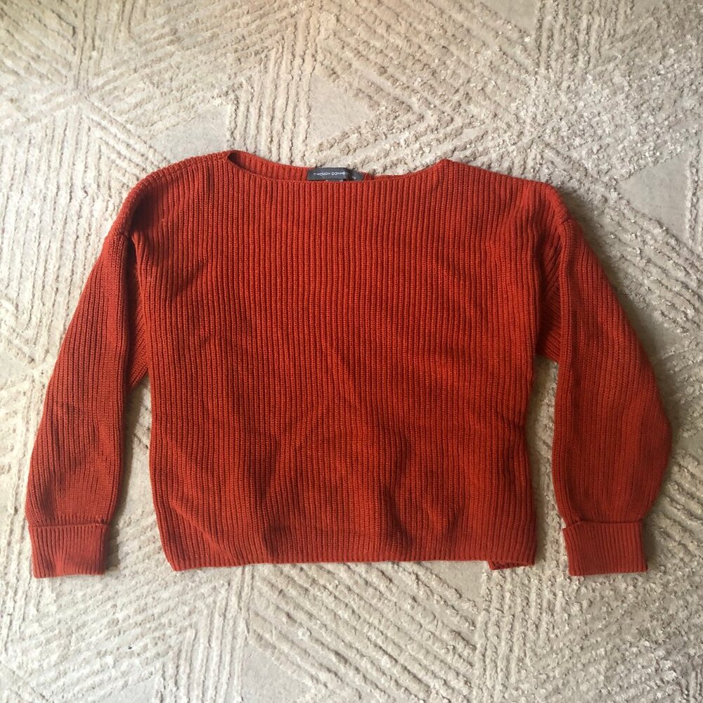 French Connection Long-Sleeve Boatneck Sweater Size S